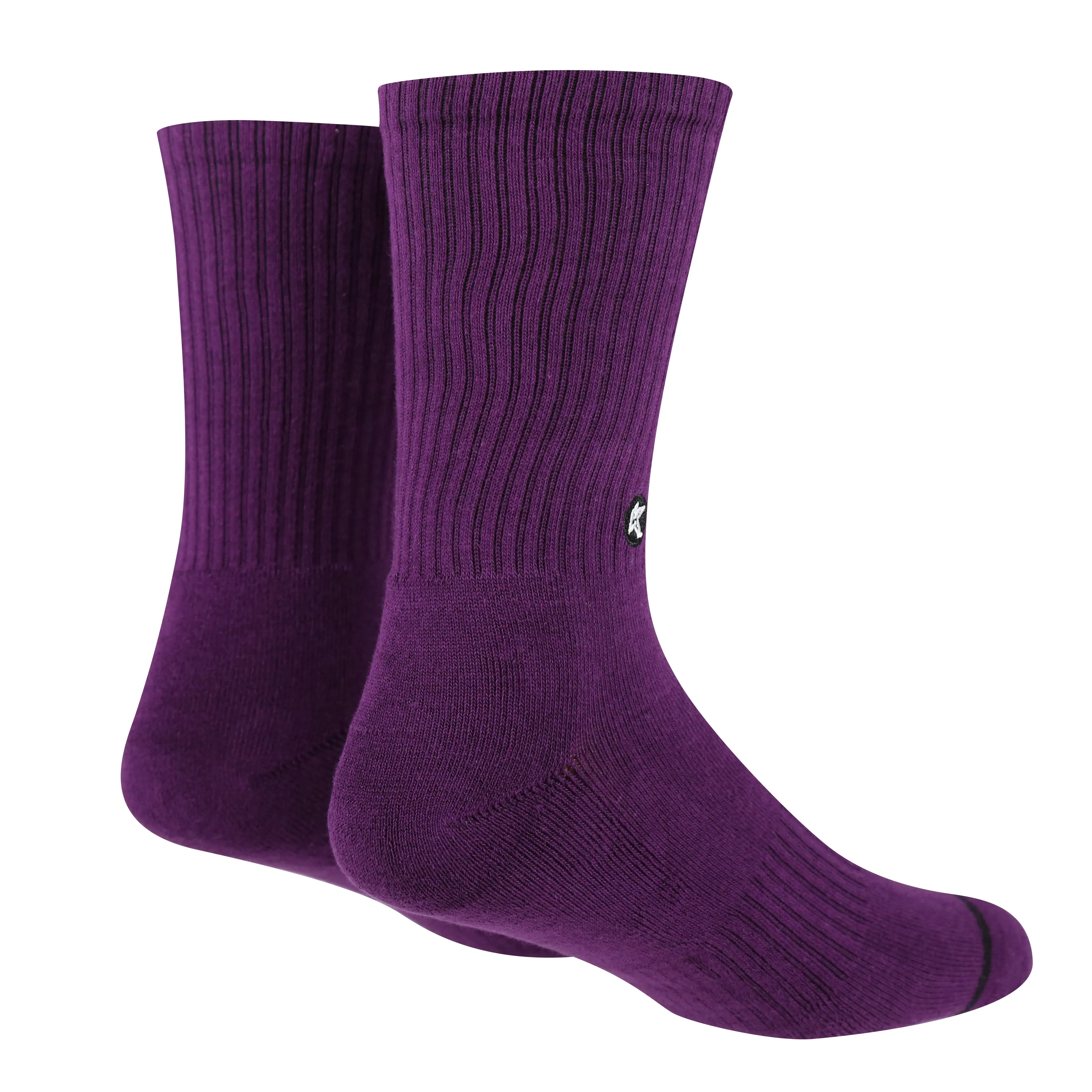 3 Pack Plum Crew Sock