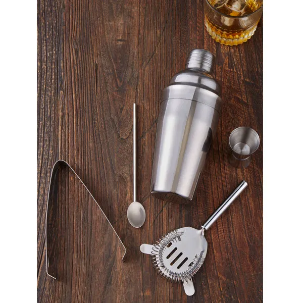 5 Piece Bar Set - Silver