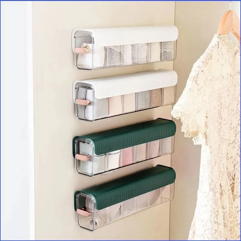 6 Cells Wall Mount Socks Underwear Drawer Organizer