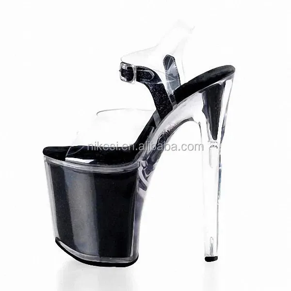 8 inch-20 cm high Heeled Sandals flash powder steel pipe shoes models for women's shoes Party dresses stage of shoes slippers