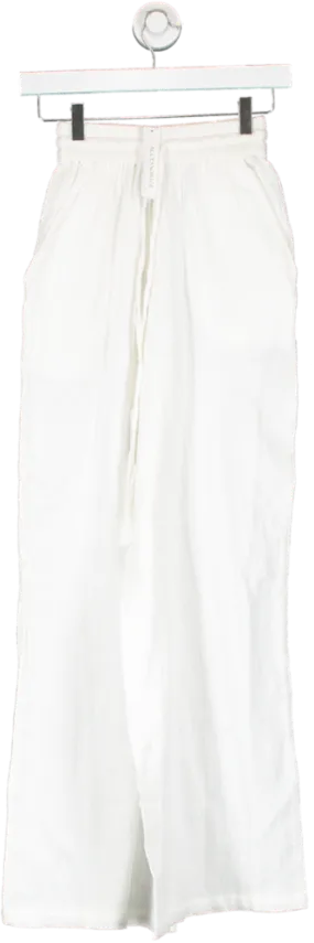 Accessorize Crinkle Beach Trousers White UK XS