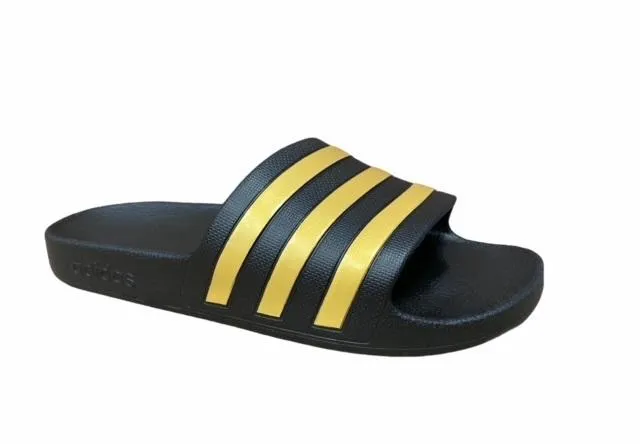 Adidas Adilette Aqua EG1758 black-gold swimming pool and sea slipper 