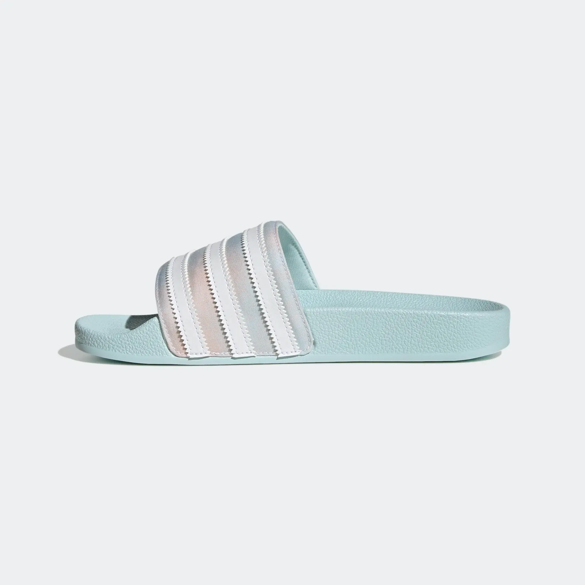 Adidas Women's Adilette Slides - Almost Blue / Cloud White / Core Black