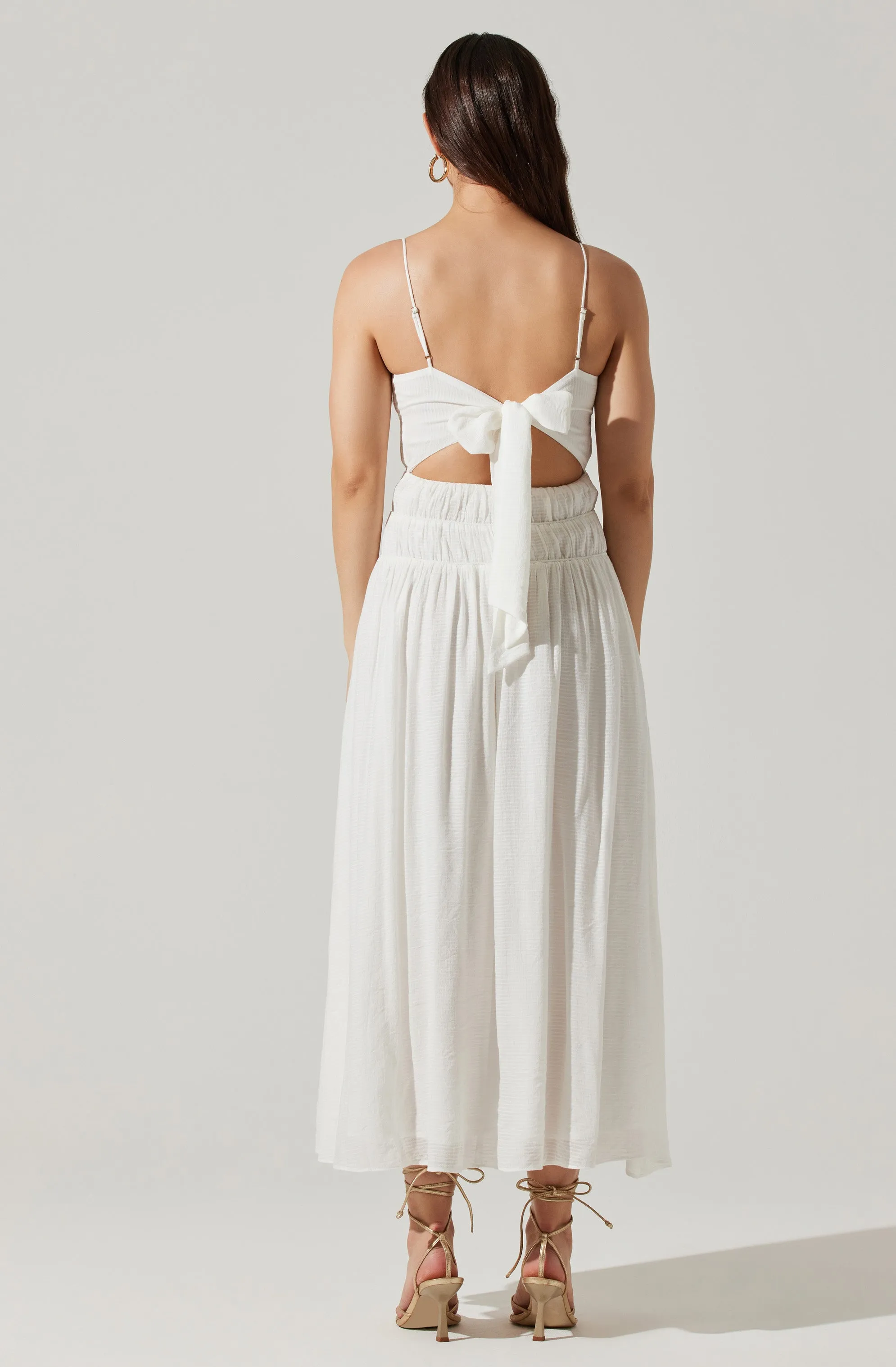 Andrina Smocked Midi Dress