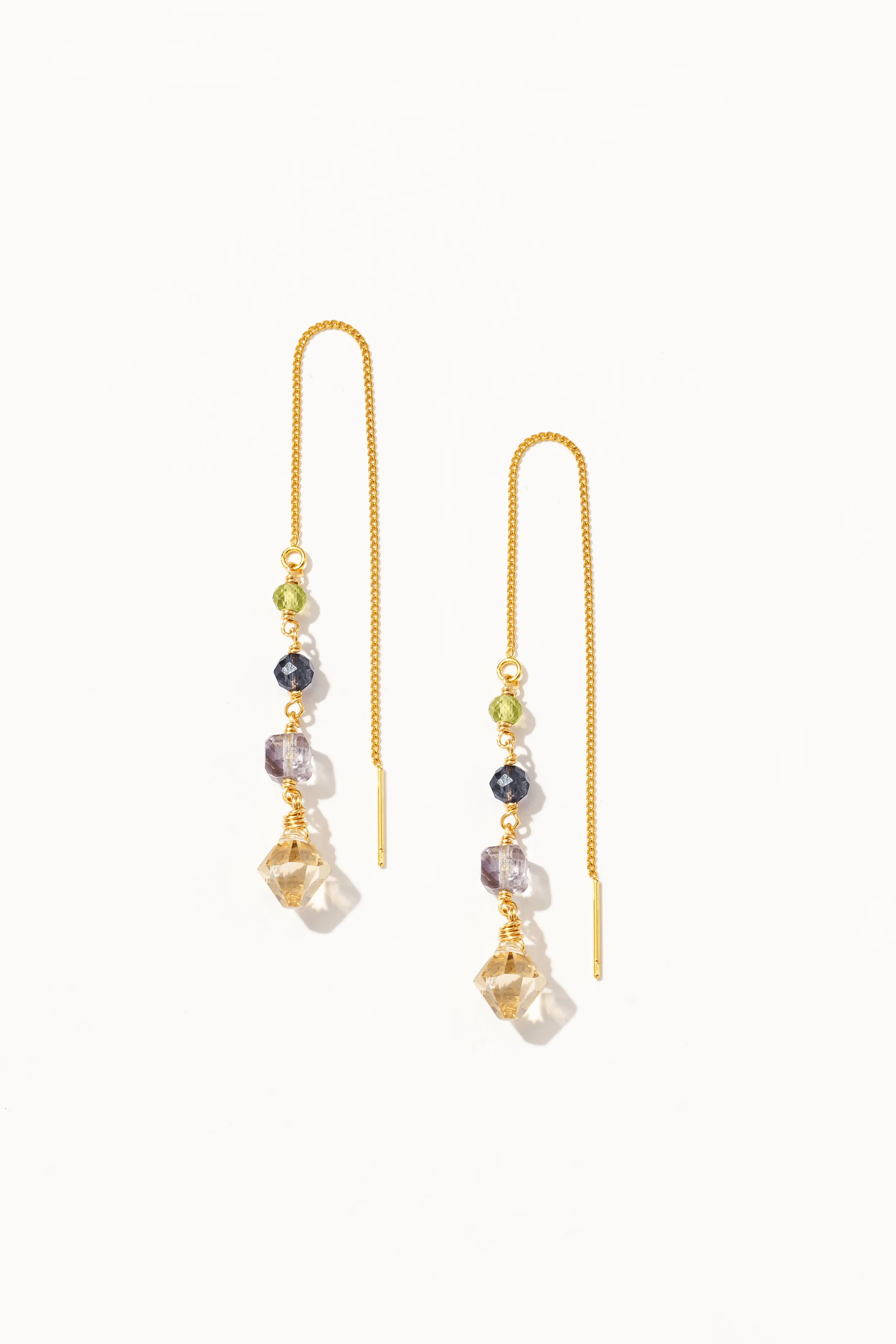 Anisa Gem Mix Threader Earrings