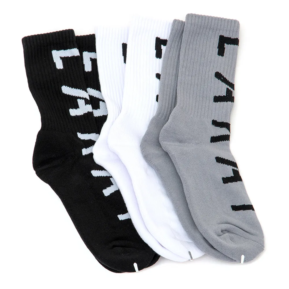 Big Crew 3 Pack Sock (Multi)