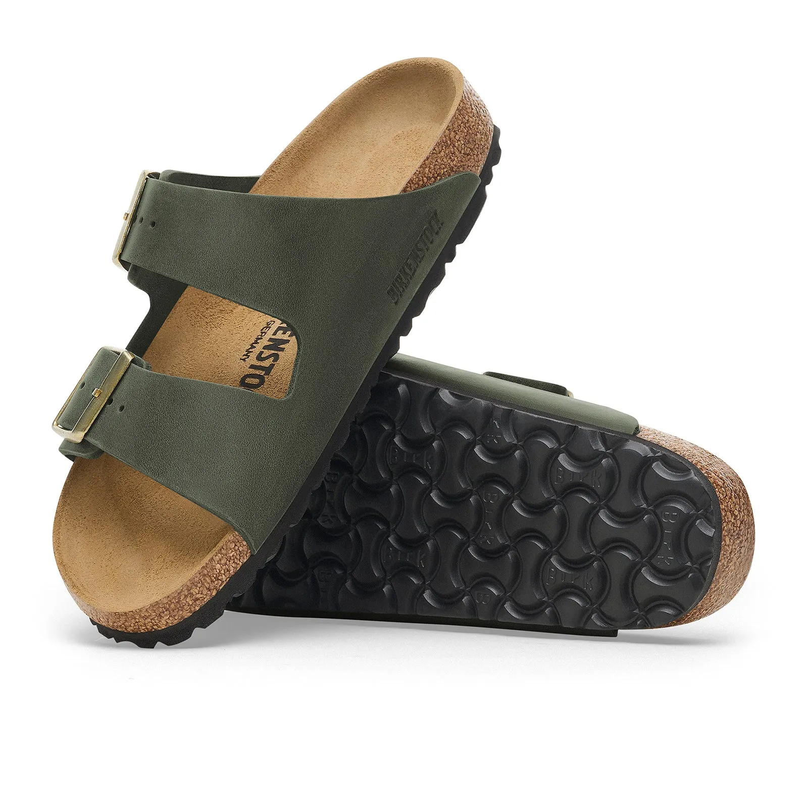 Birkenstock Arizona Narrow Slide Sandal (Women) - Thyme Oiled Leather