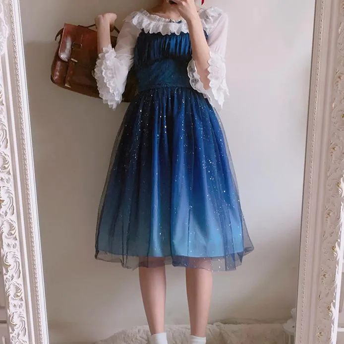 Blue Galaxy Stars Dress