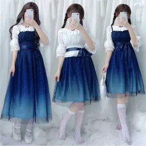 Blue Galaxy Stars Dress