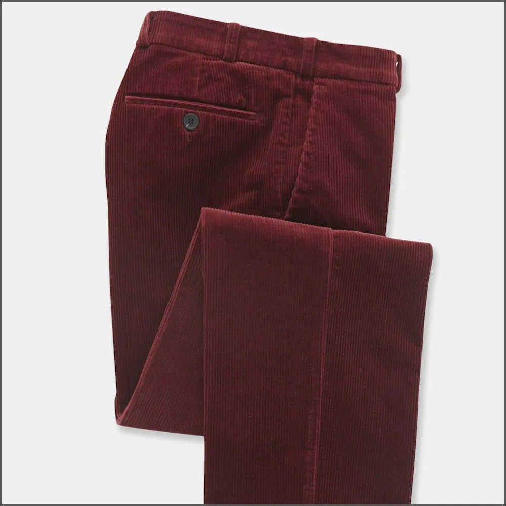 Brook Taverner Ellroy Cherry Cord Trouser<><>