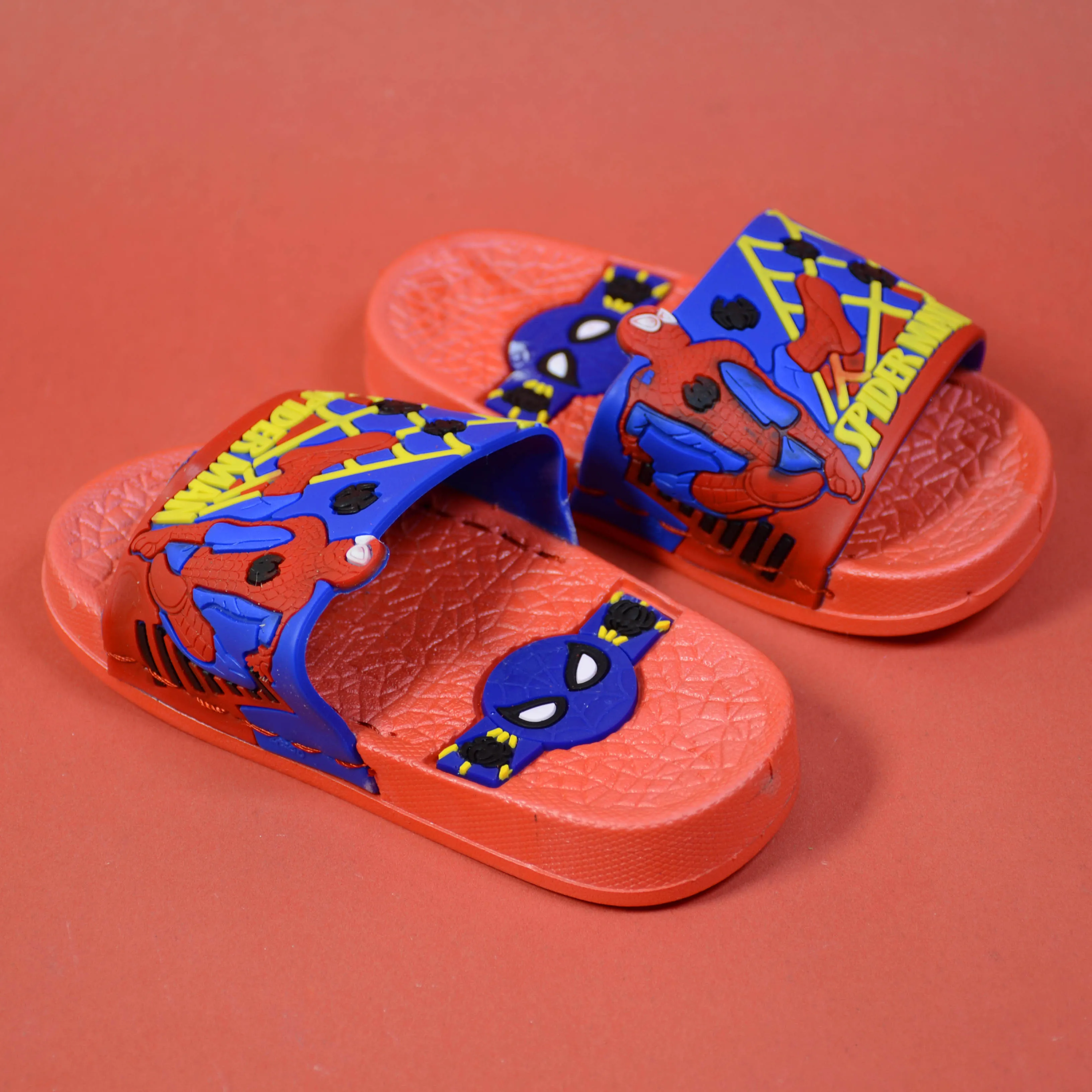 C1415 Spider Man Blue with Red Slippers