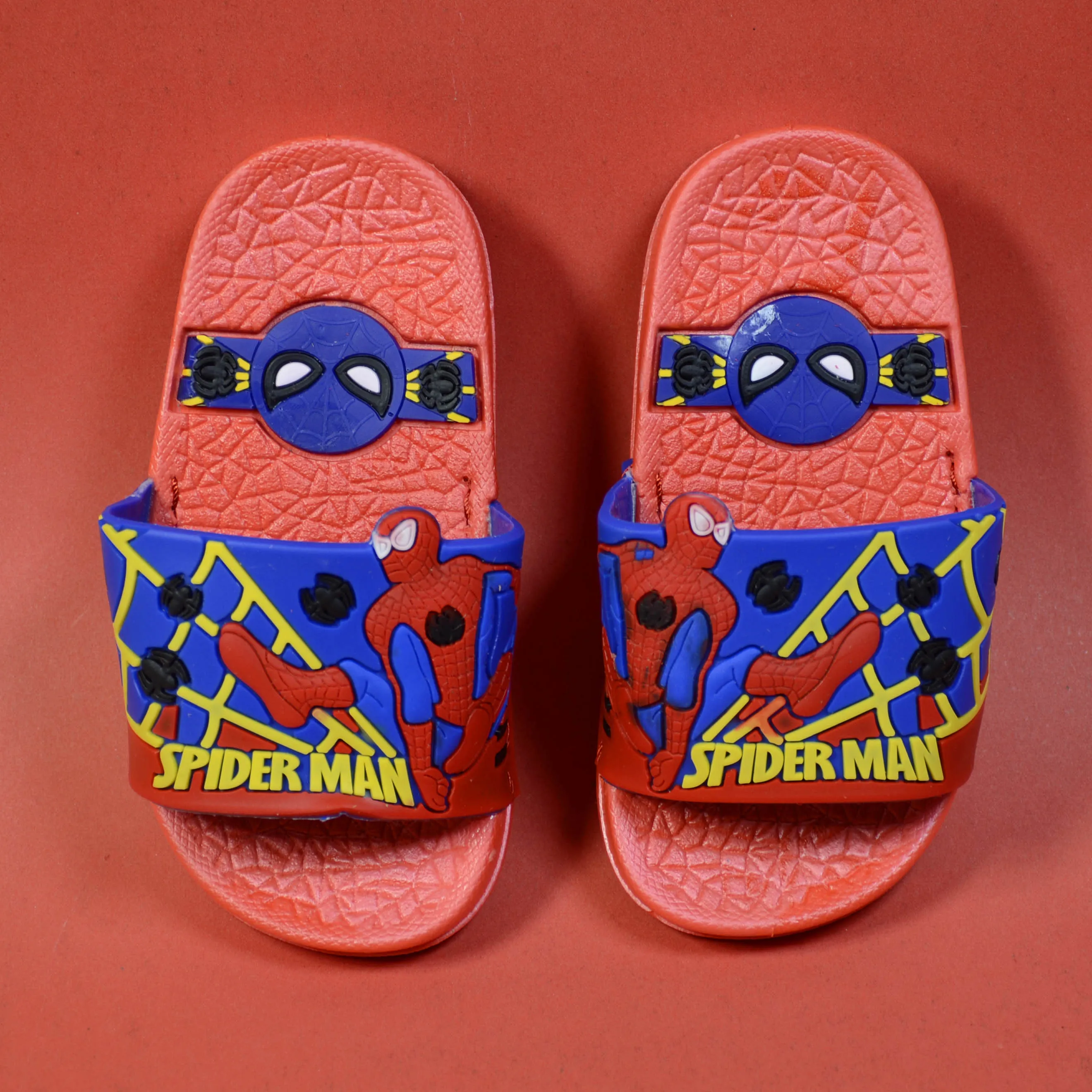 C1415 Spider Man Blue with Red Slippers