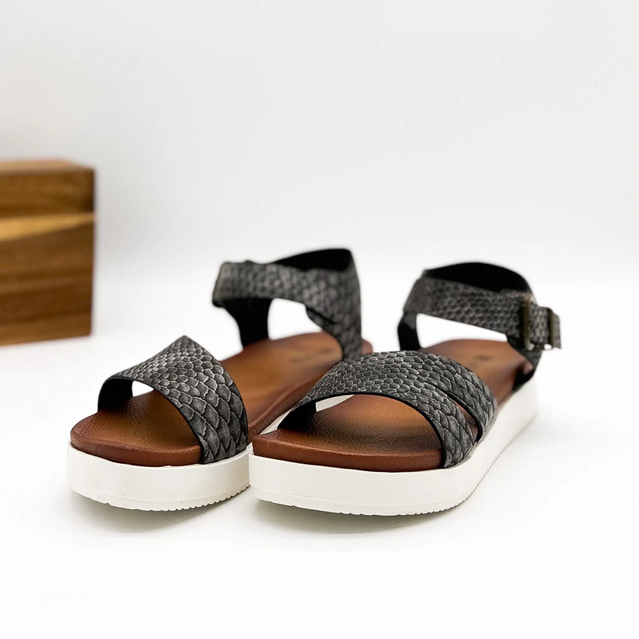 Carmel Sandals in Charcoal