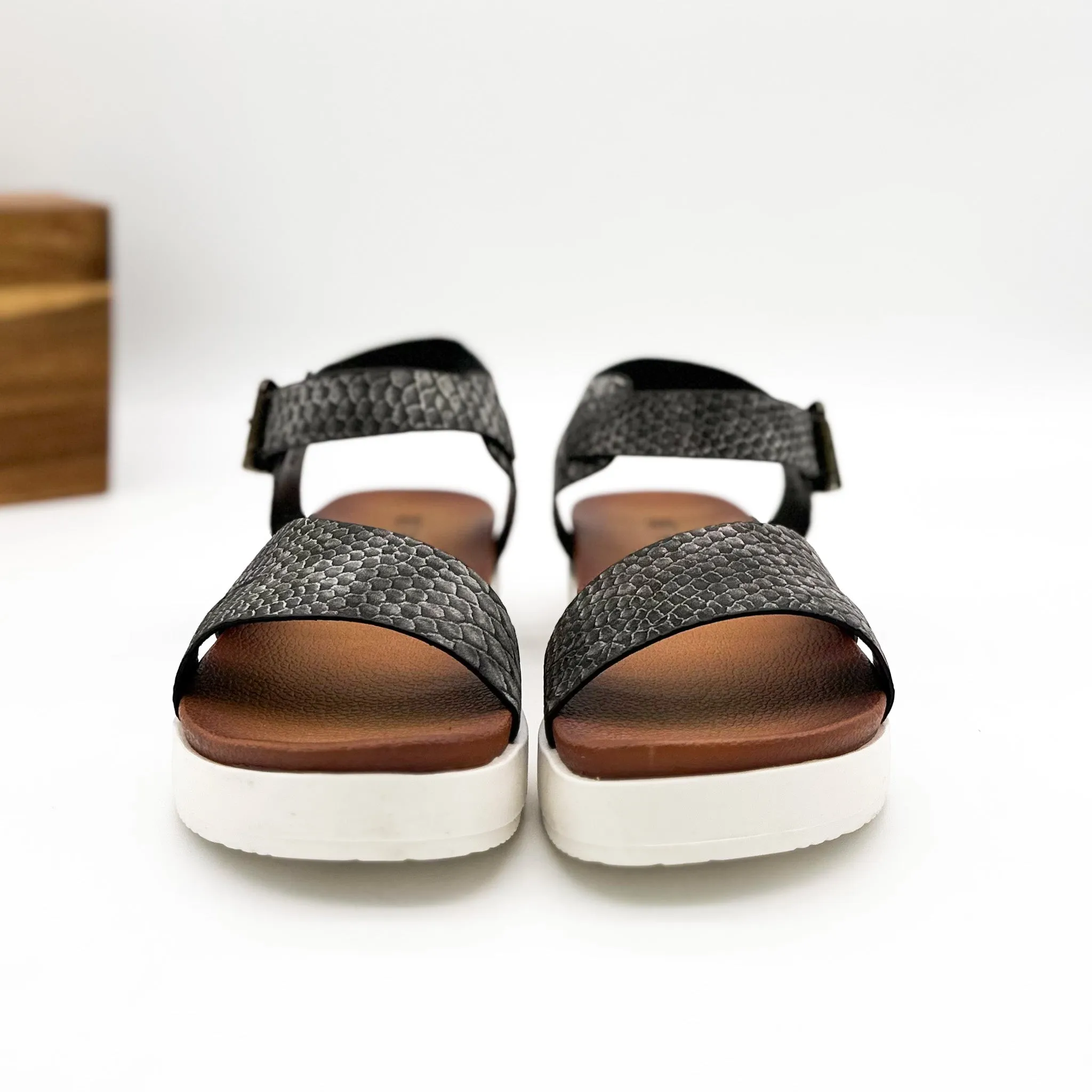 Carmel Sandals in Charcoal