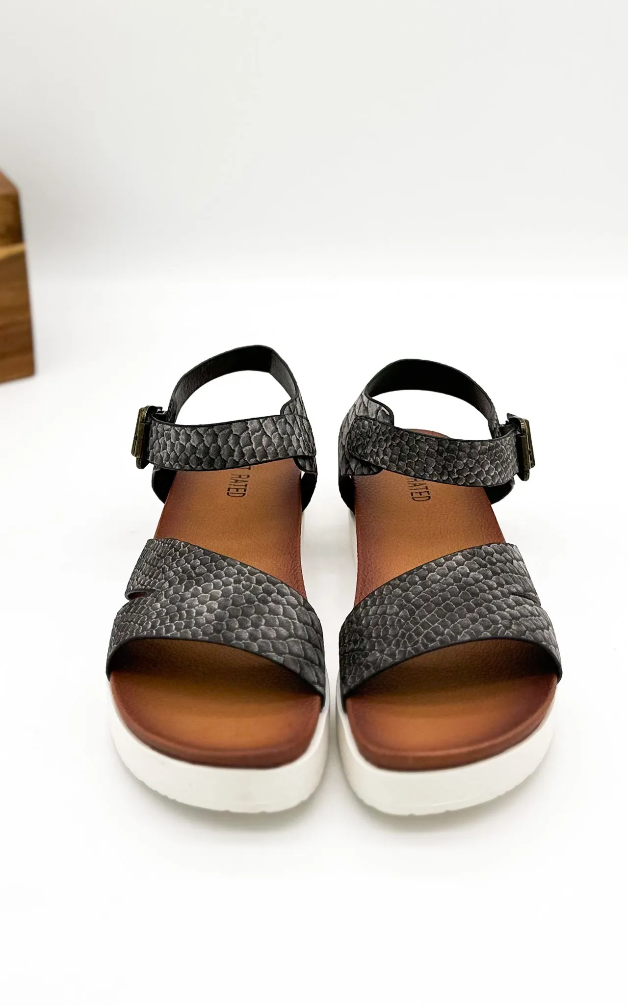 Carmel Sandals in Charcoal