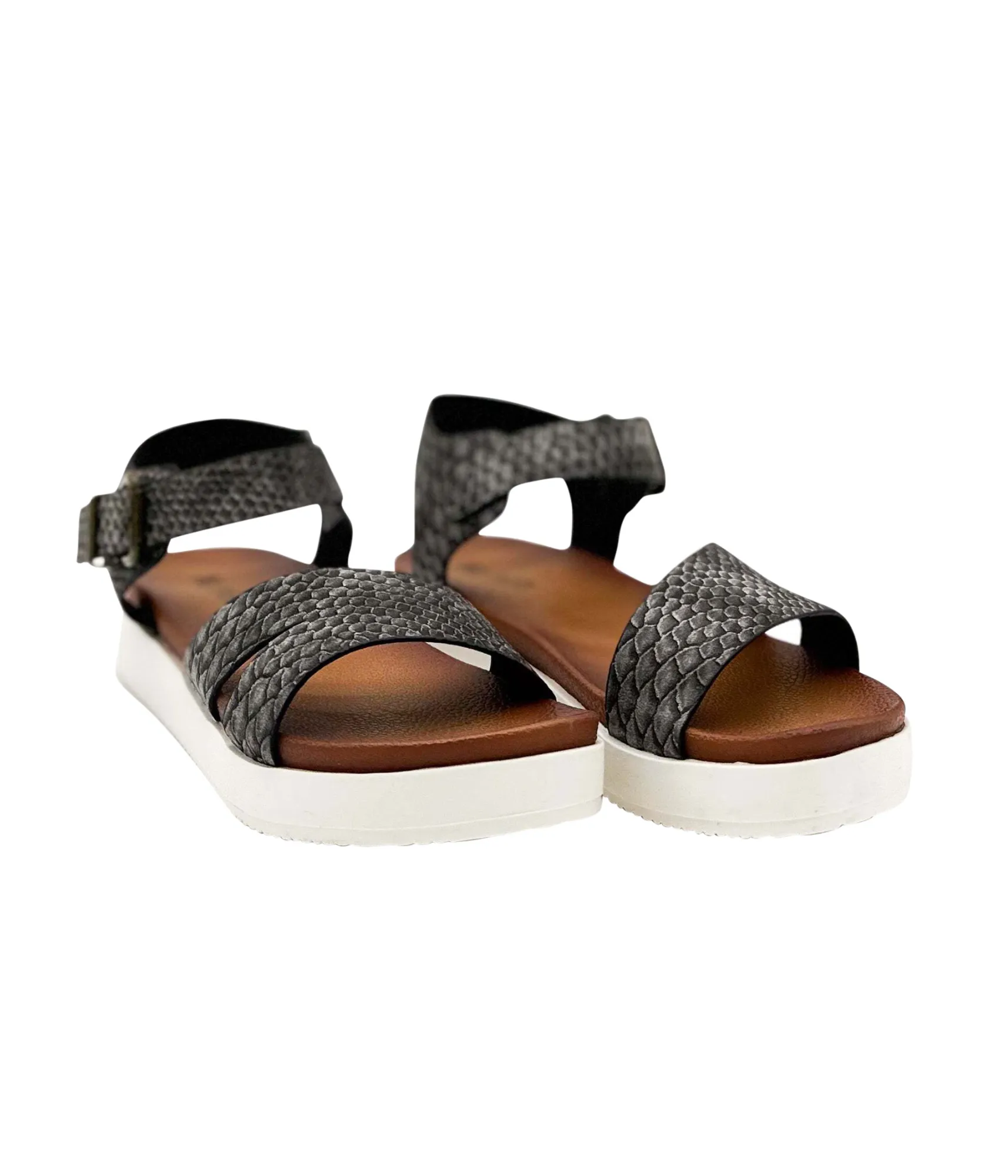 Carmel Sandals in Charcoal