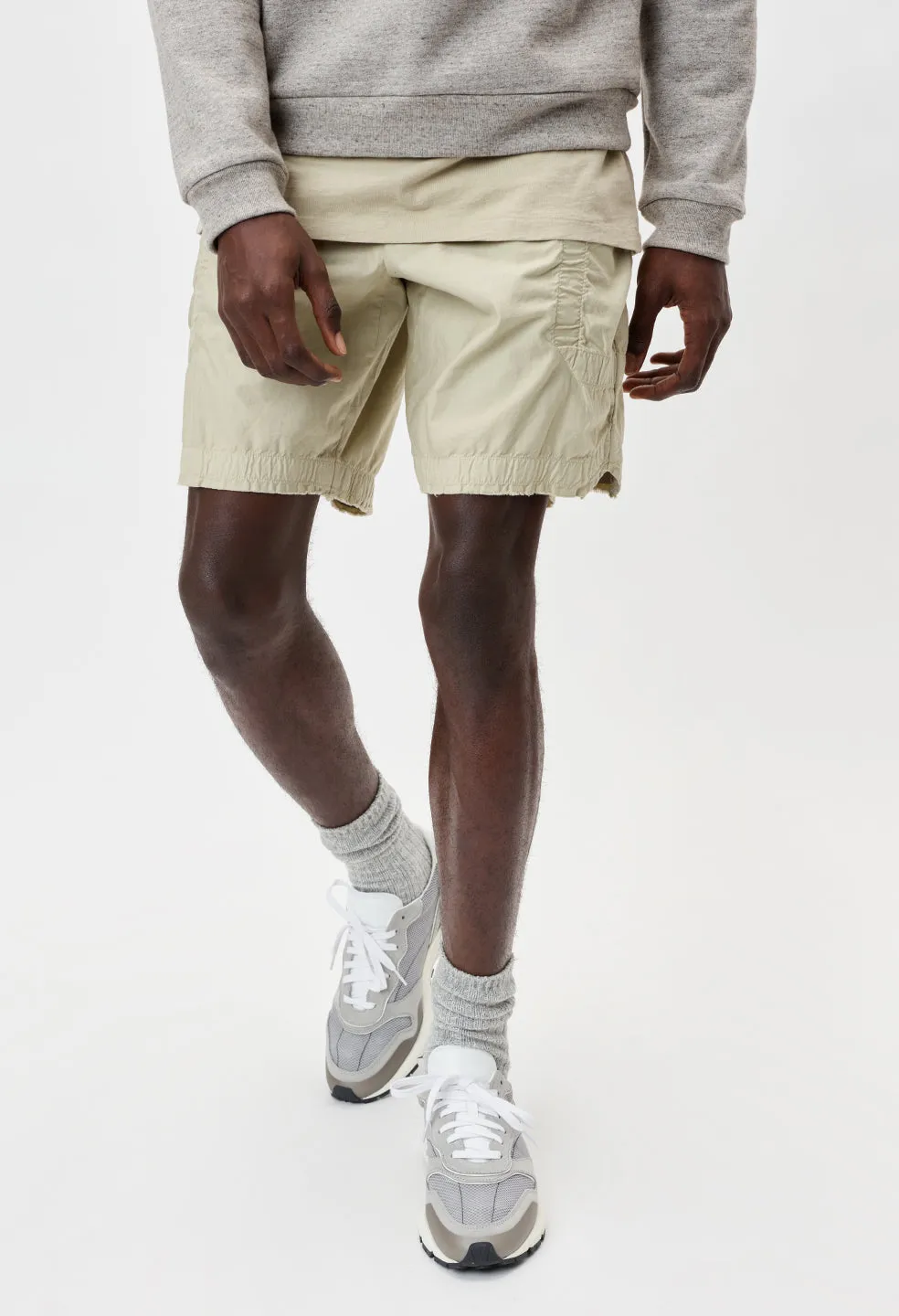 Cotton Poplin Frame Shorts / Desert