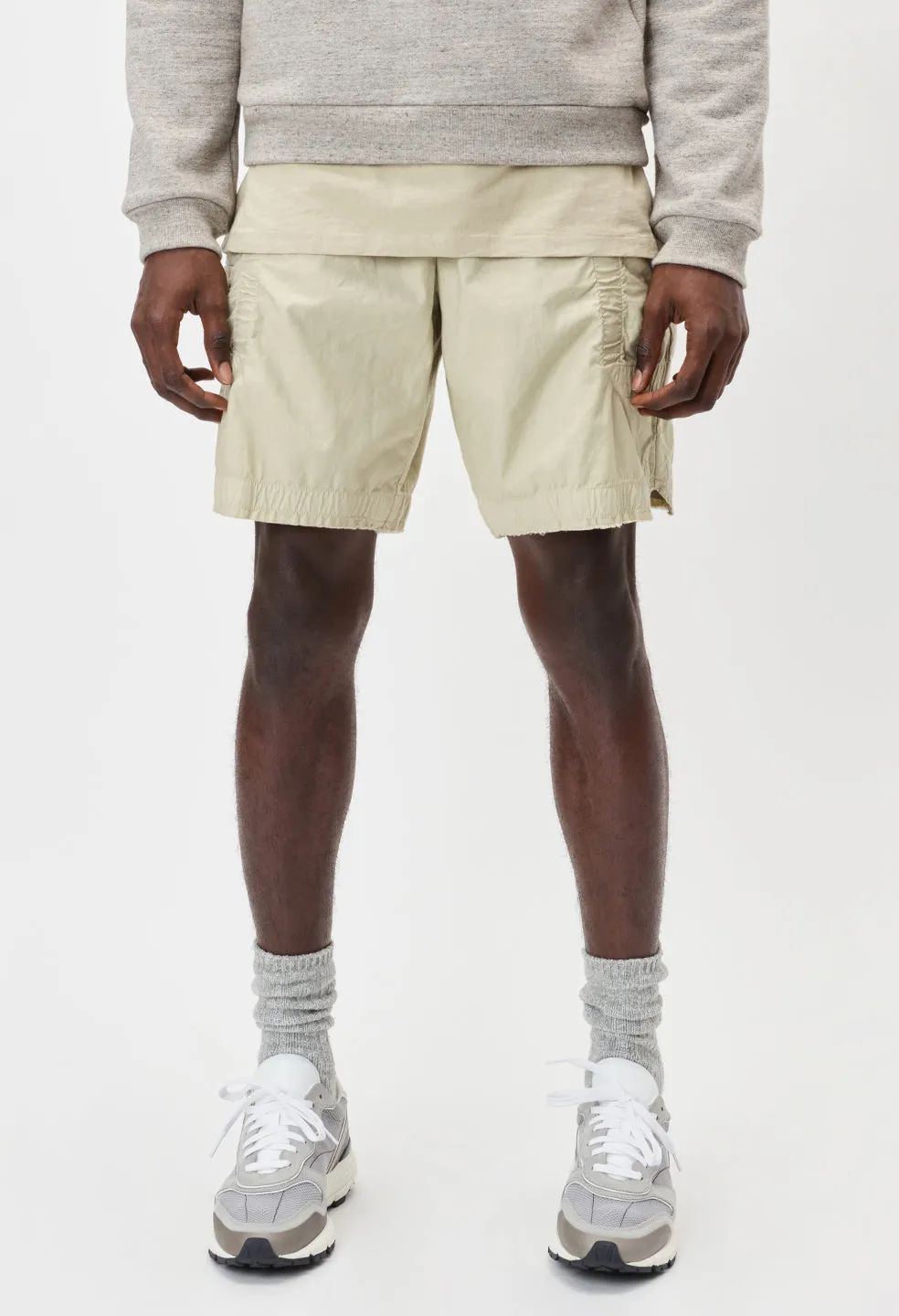 Cotton Poplin Frame Shorts / Desert