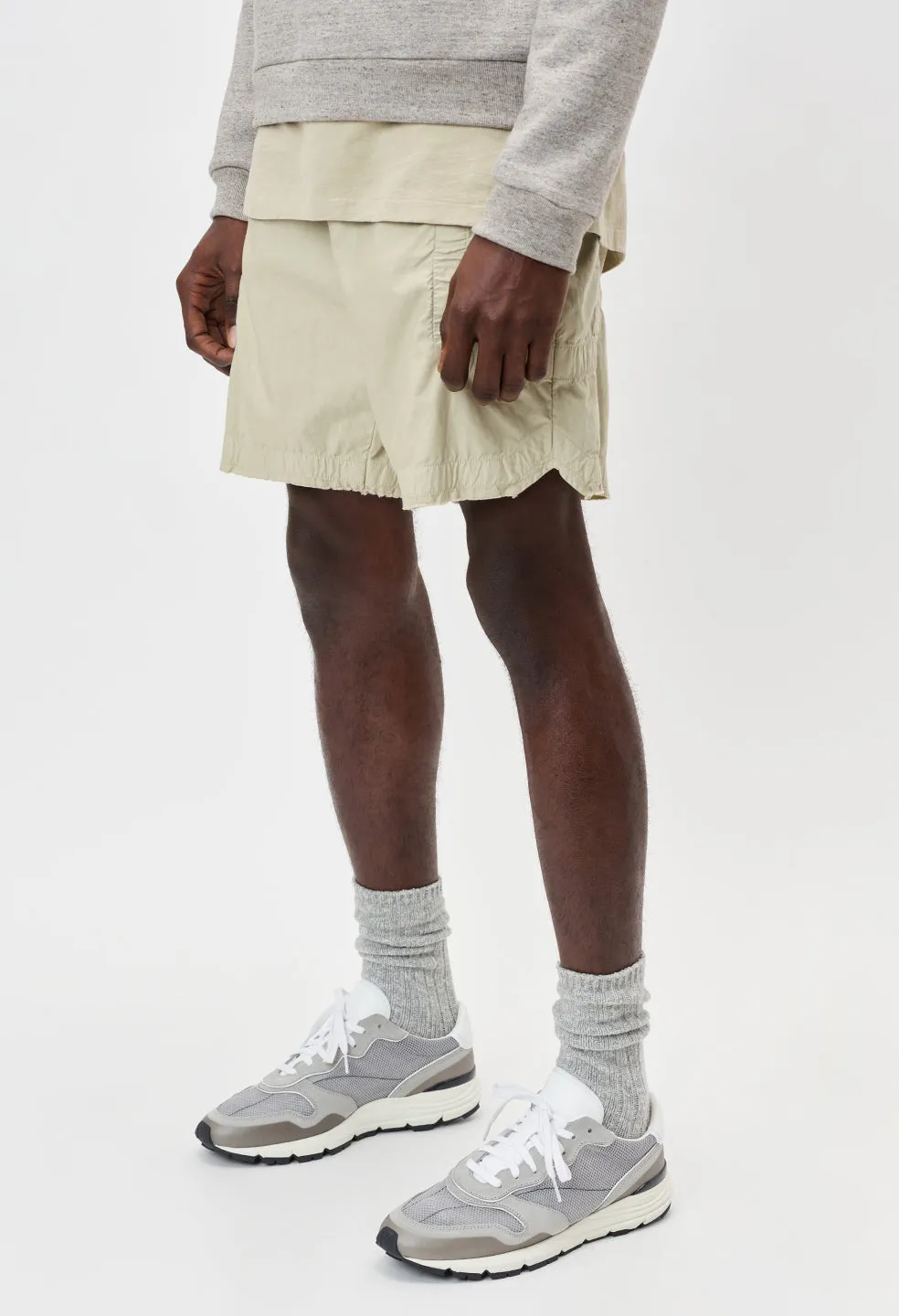 Cotton Poplin Frame Shorts / Desert