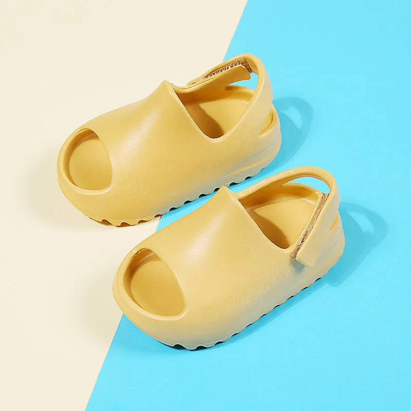 DEANWANGKT Children's Coconut Slippers Summer Wholesale Home Boys and Girls Parent-Child Baby Thick Bottom Anti-Slip Heel Outdoor Slippers