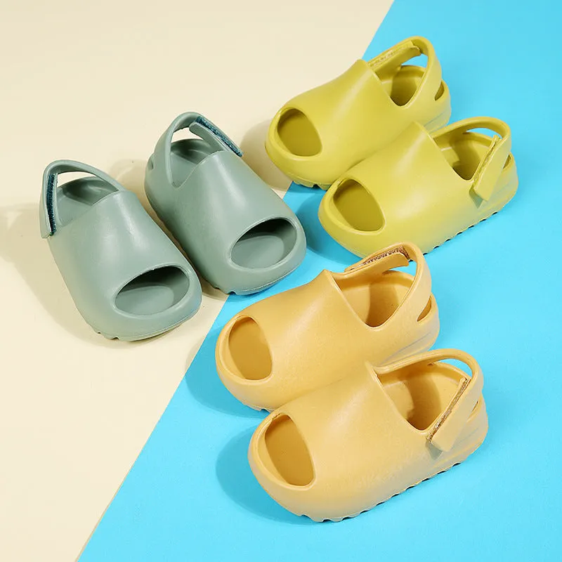 DEANWANGKT Children's Coconut Slippers Summer Wholesale Home Boys and Girls Parent-Child Baby Thick Bottom Anti-Slip Heel Outdoor Slippers