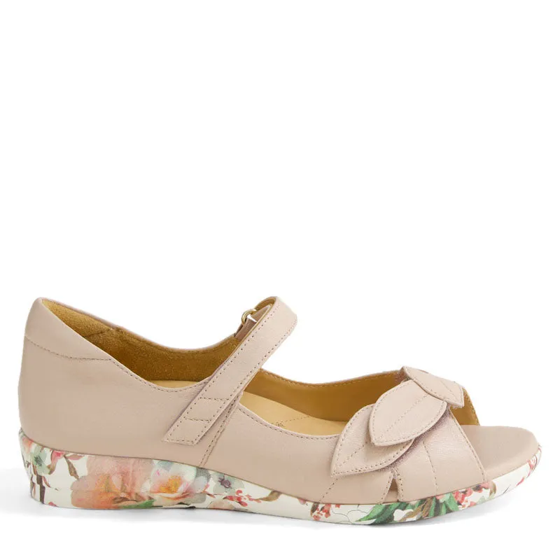 DISCO W - NUDE-BLUSH FLORAL LEATHER