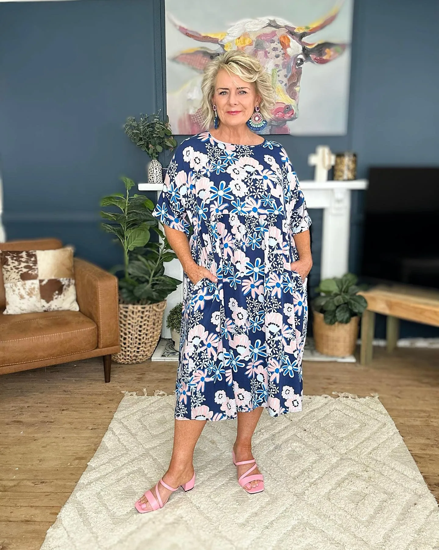 FINAL SALE Mayfair Dress in Floral Harvest