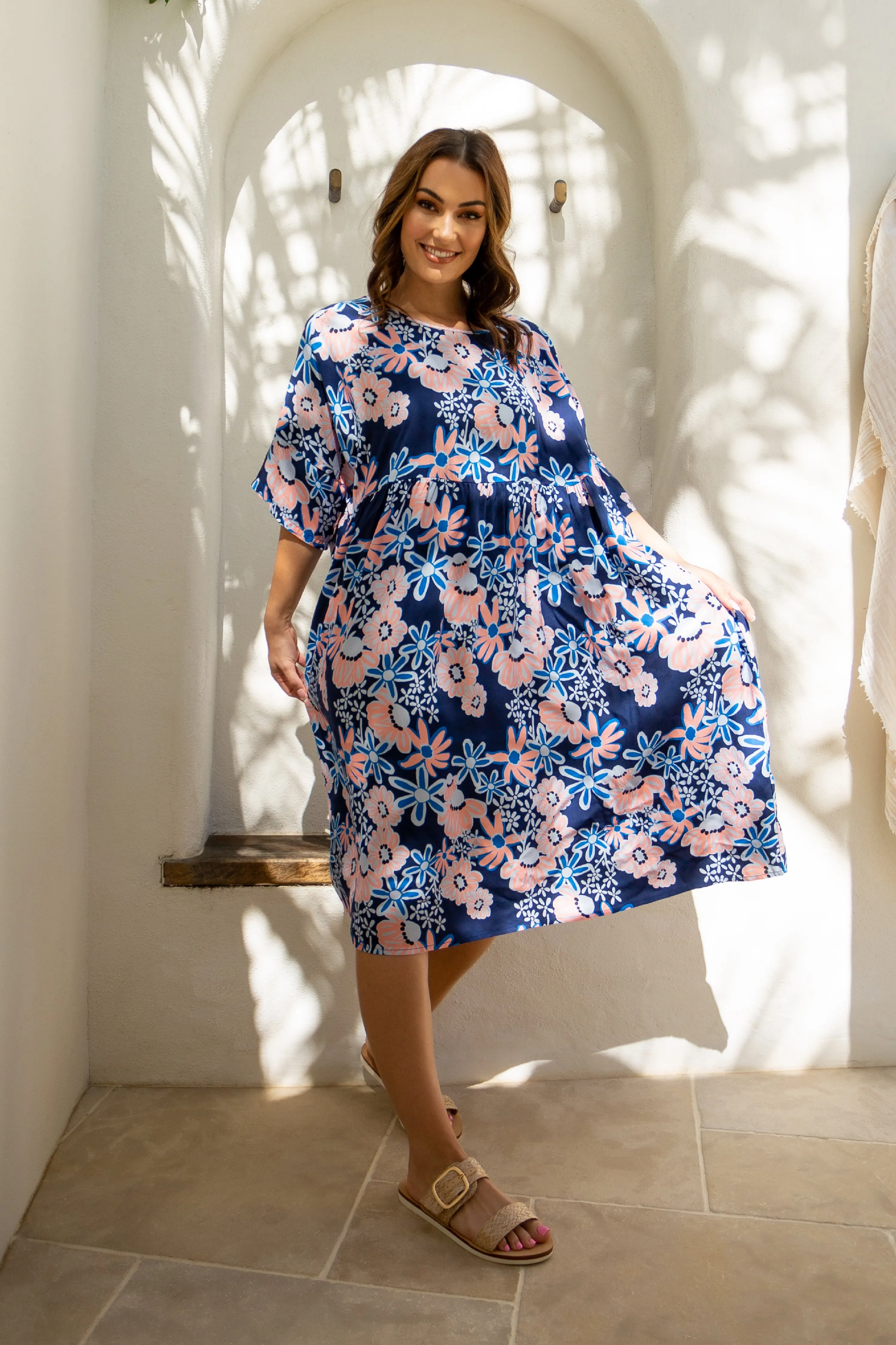 FINAL SALE Mayfair Dress in Floral Harvest