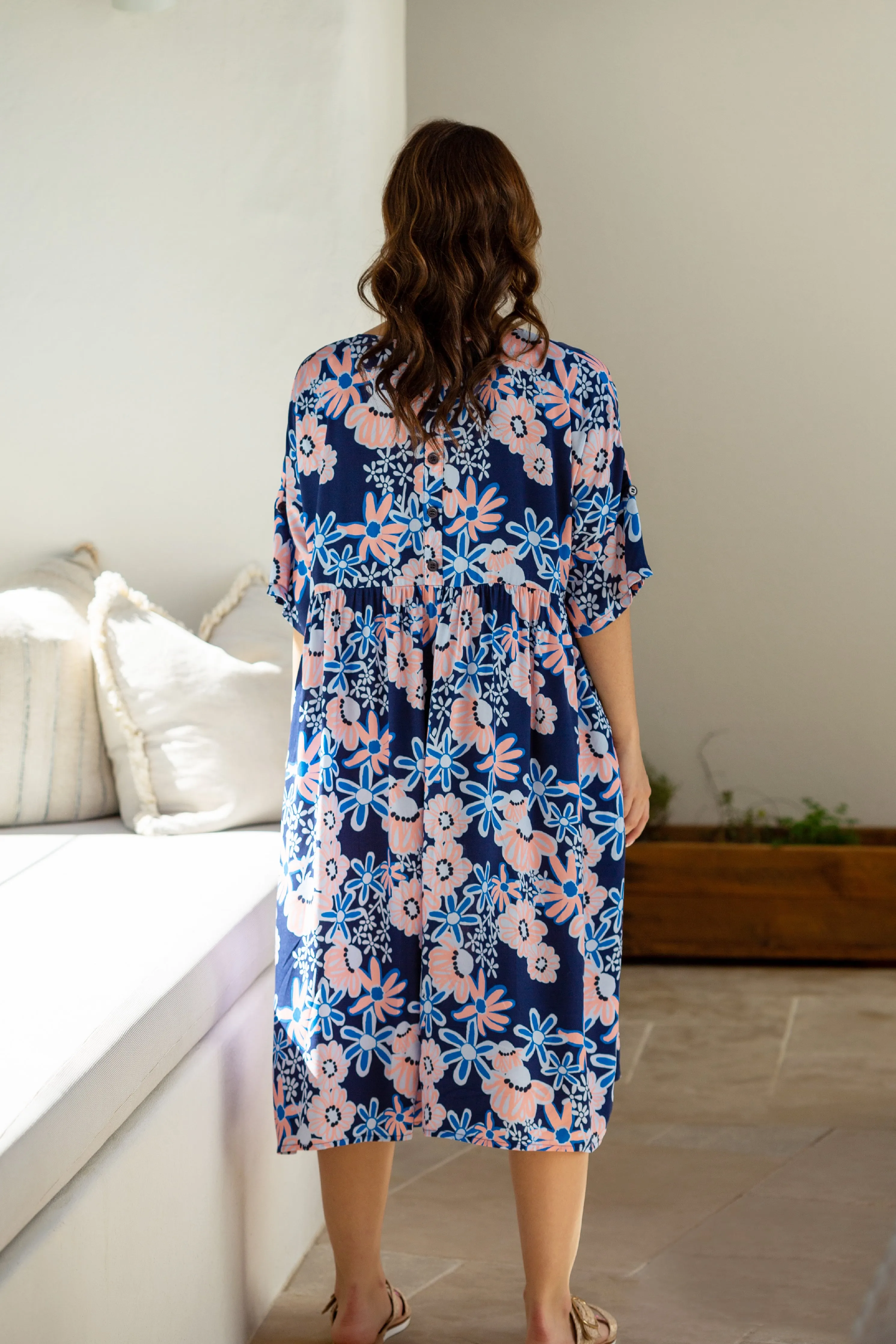 FINAL SALE Mayfair Dress in Floral Harvest