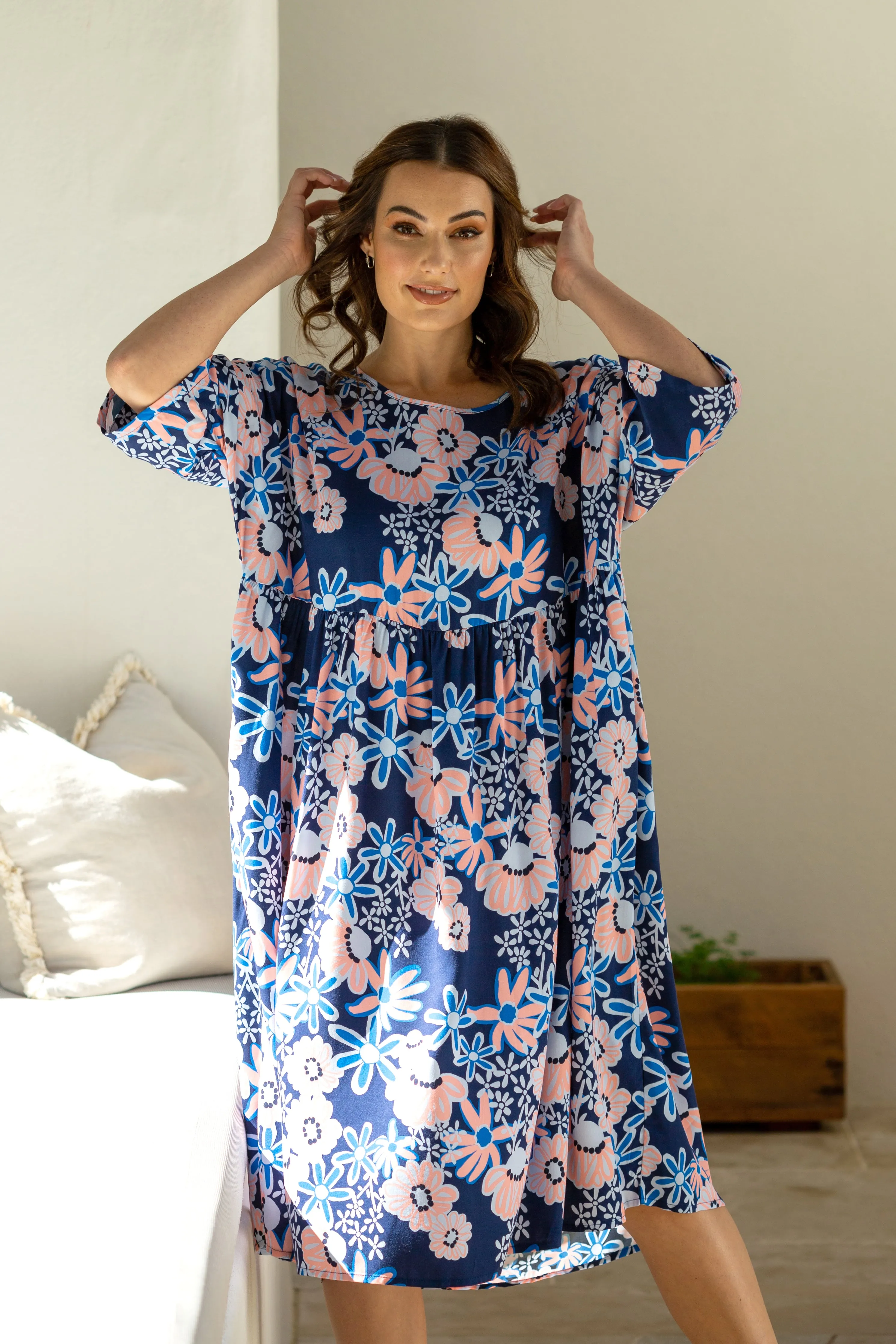 FINAL SALE Mayfair Dress in Floral Harvest