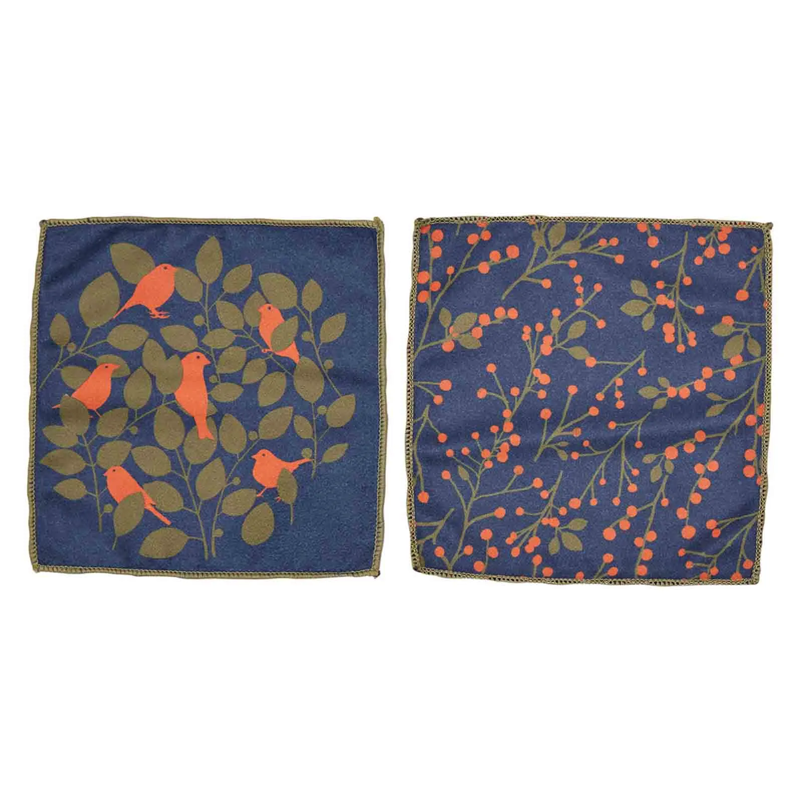 Finches blu Kitchen Reusable Cocktail Napkins (Set of 8)