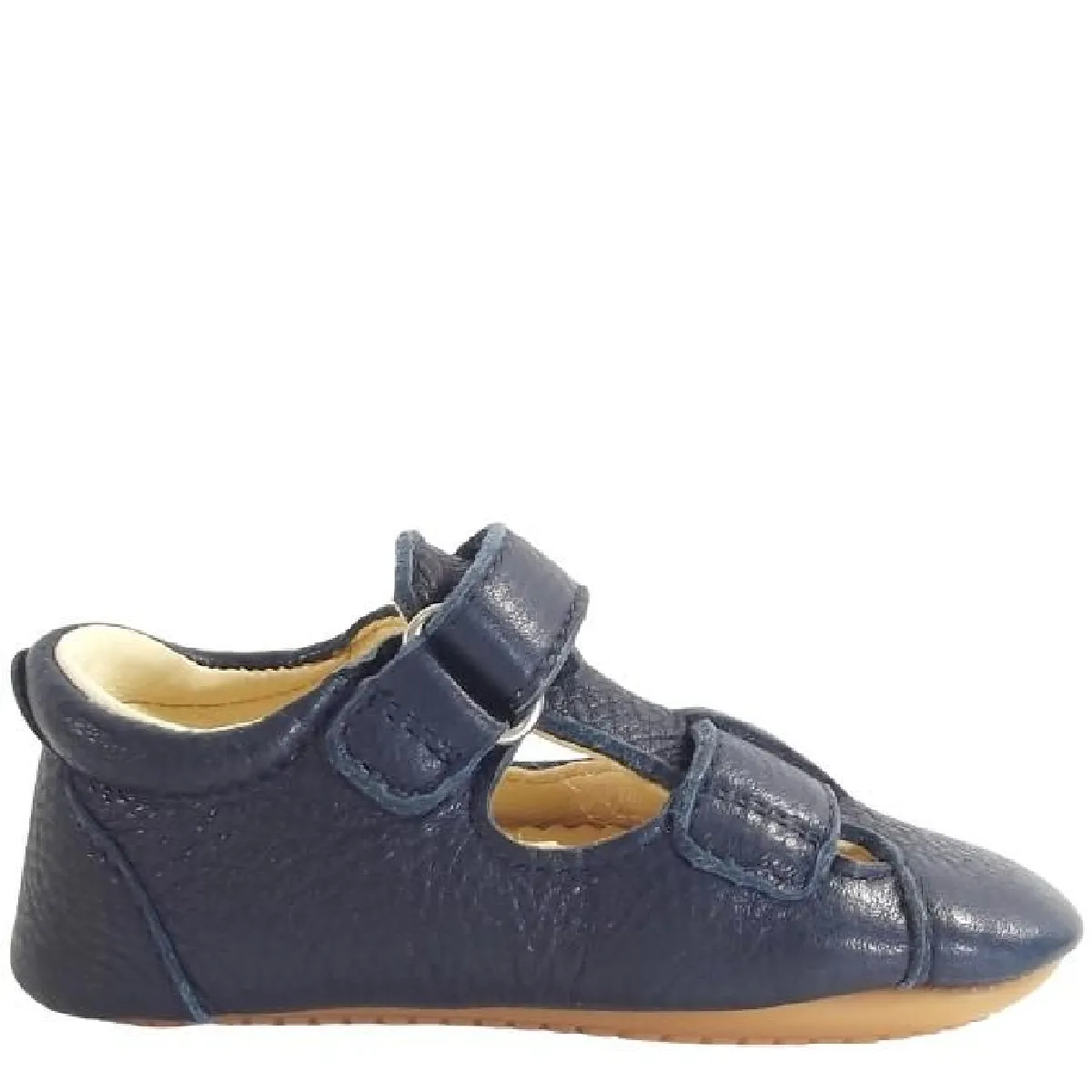 (G1140003-2) Leather slippers - Dark Blue