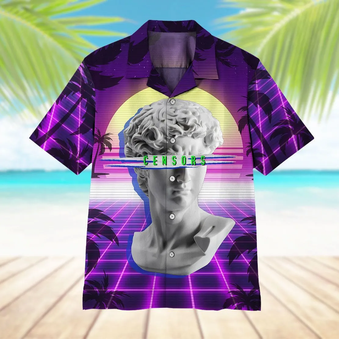 Gearhuman 3D David Head Vaporwave Hawaii Shirt