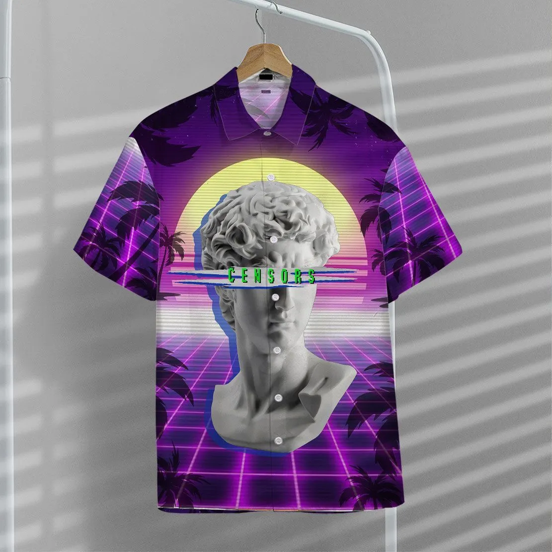 Gearhuman 3D David Head Vaporwave Hawaii Shirt