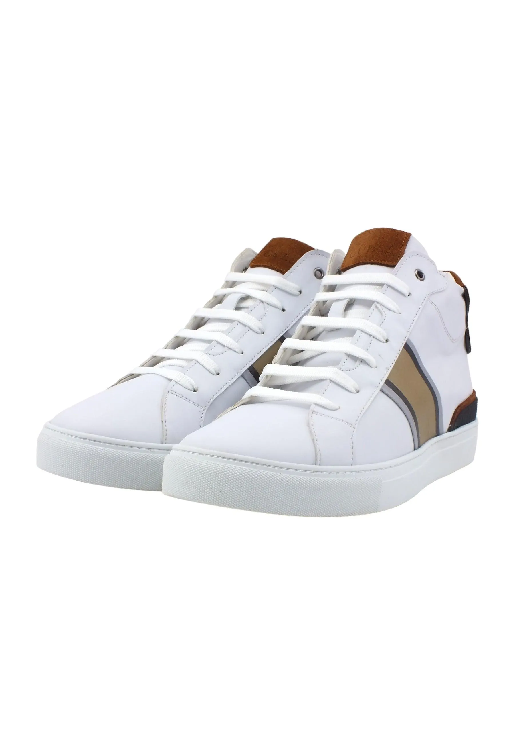 GUESS Sneaker Hi Sneaker Uomo White Beige FM5TOMELL12