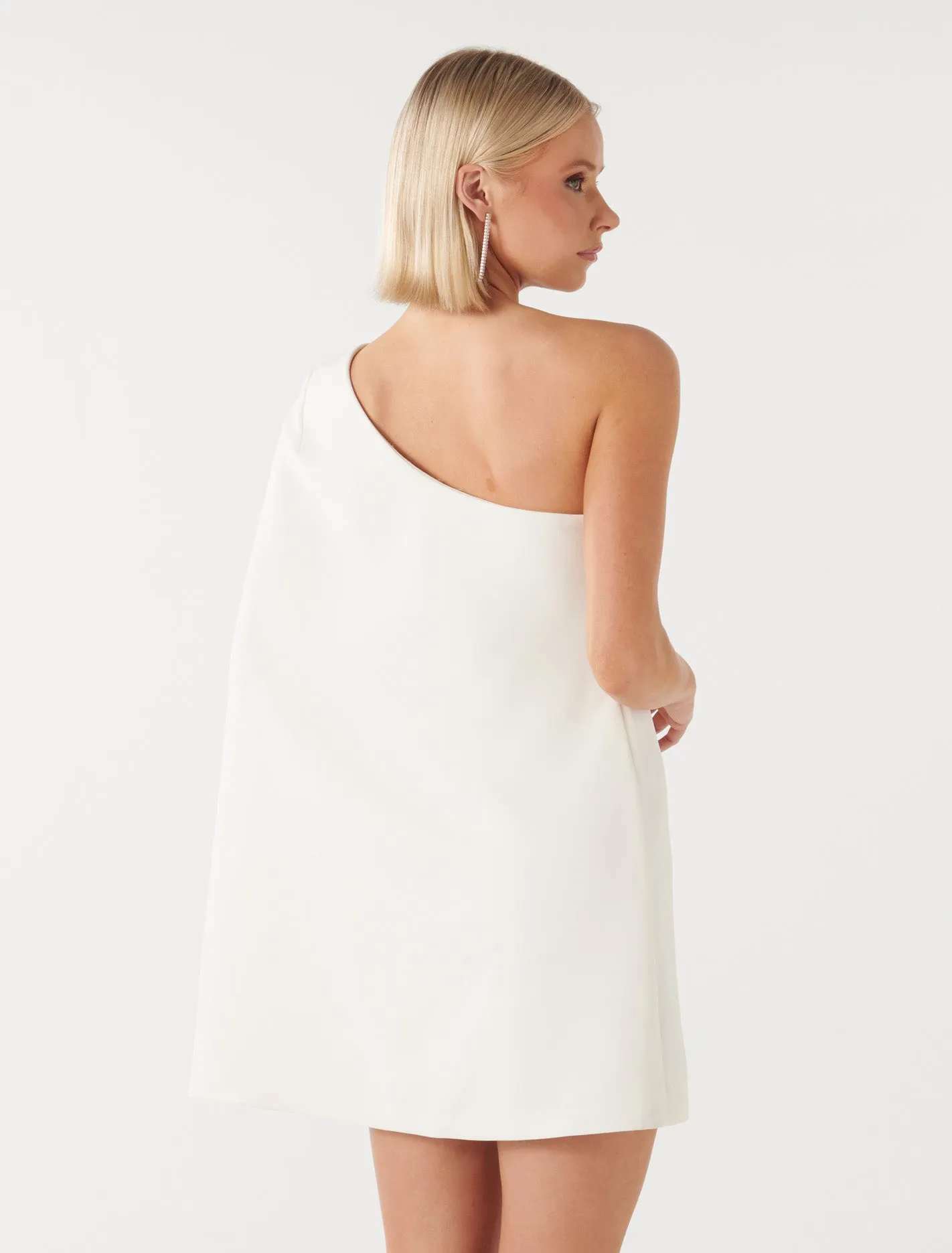 Hartley Asymm Cape Mini Dress