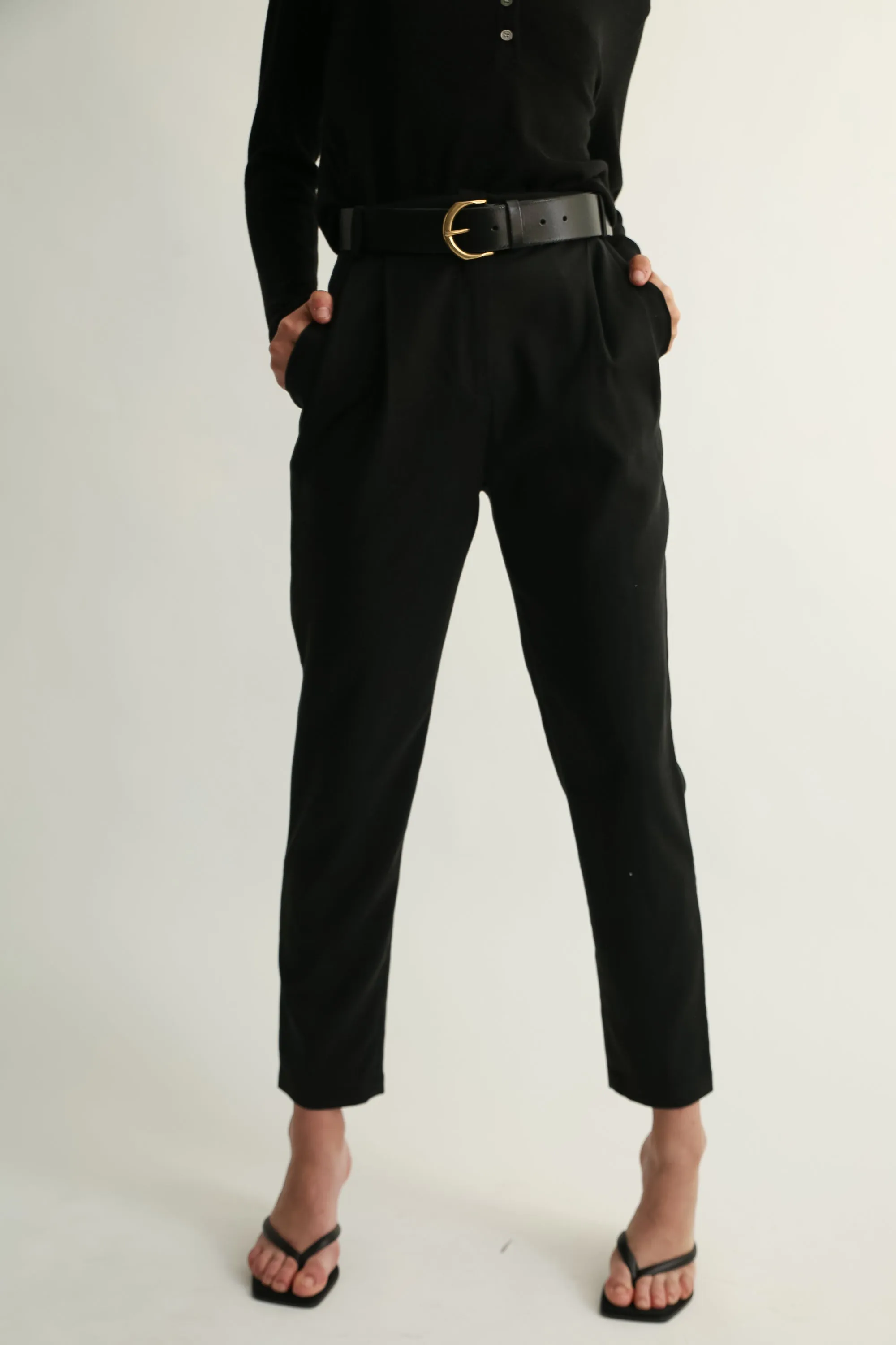 High Waisted Tencel Trousers