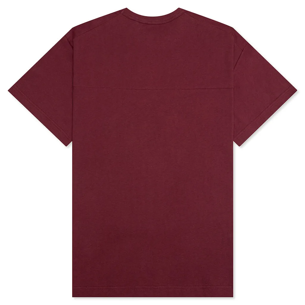 Jersey Braque Pocket Tee - Burgundy