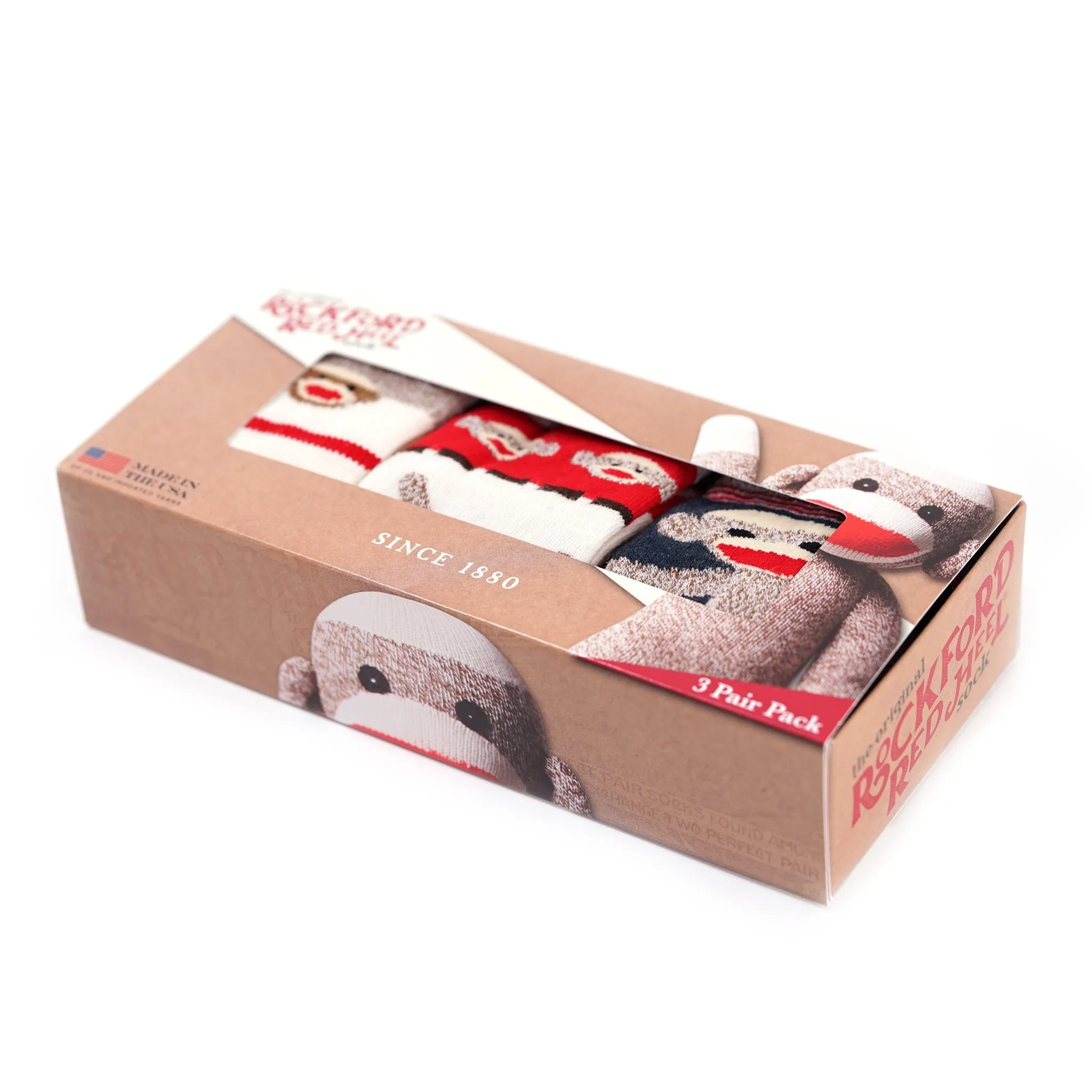 Kid's Red Heel Socks Gift Box