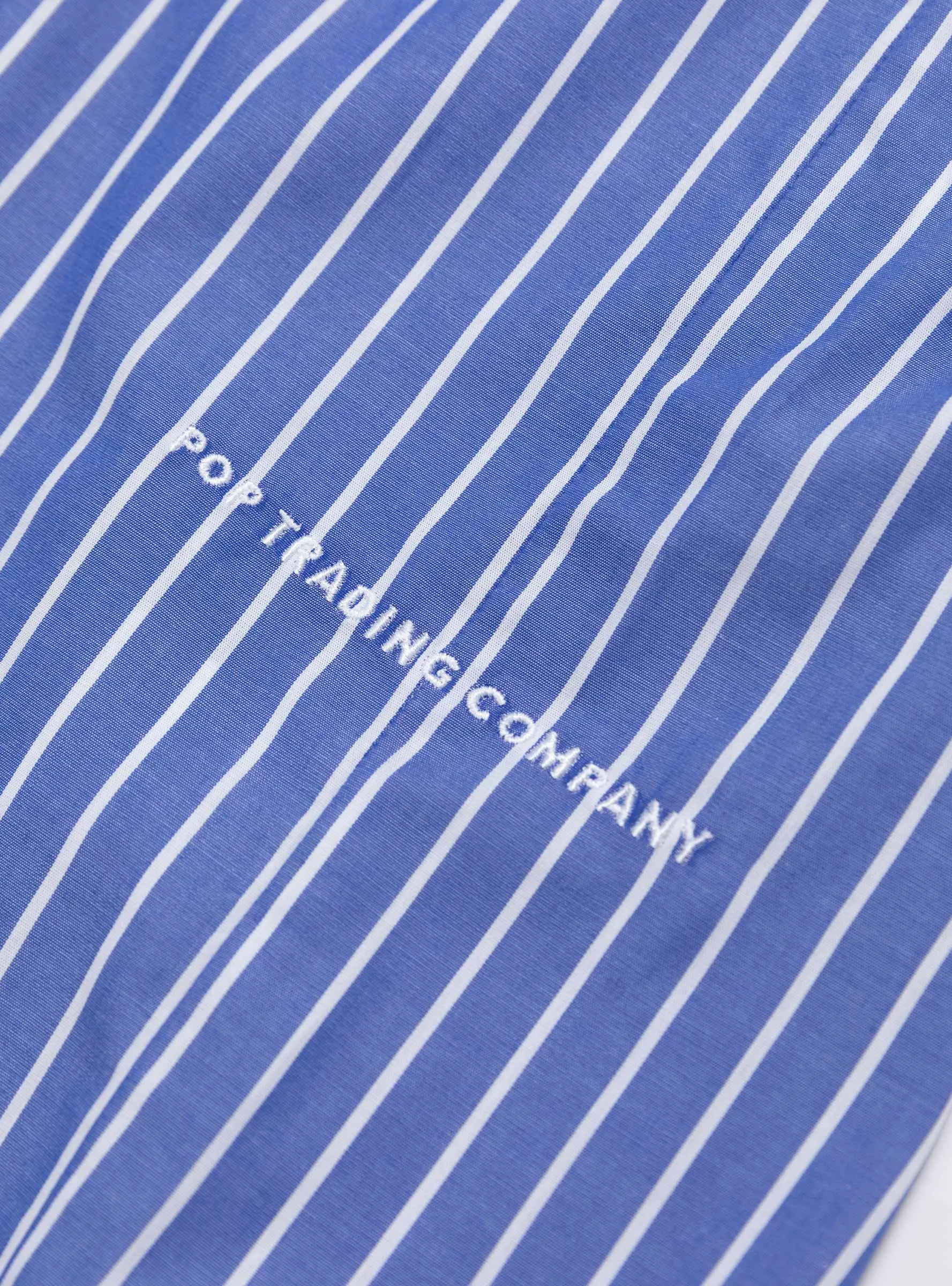 Logo Striped Shirt Blue