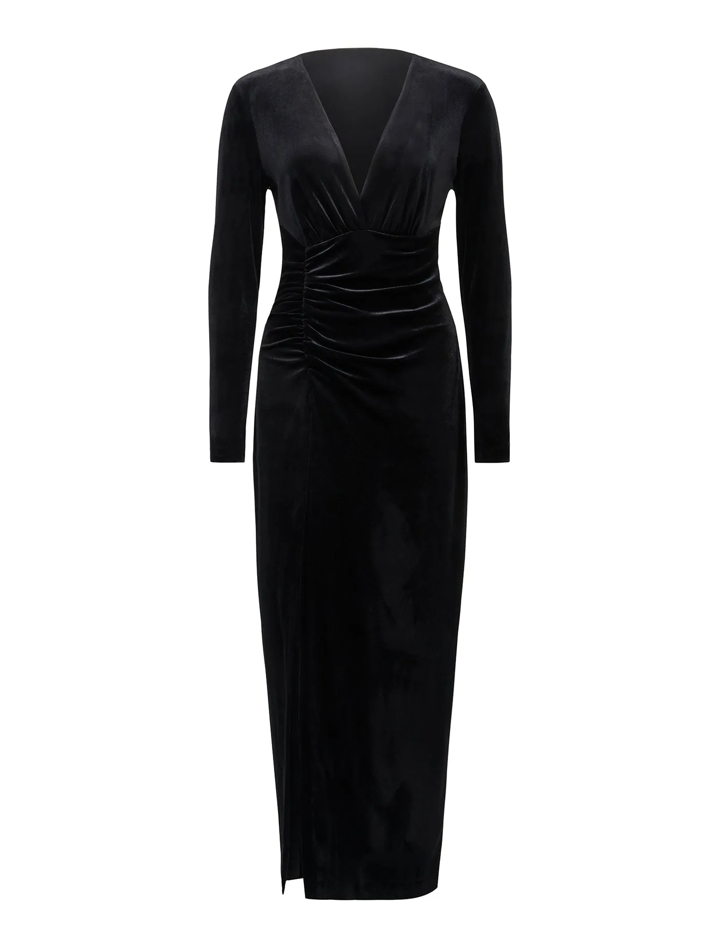 Marisa Plunge Neck Velvet Dress