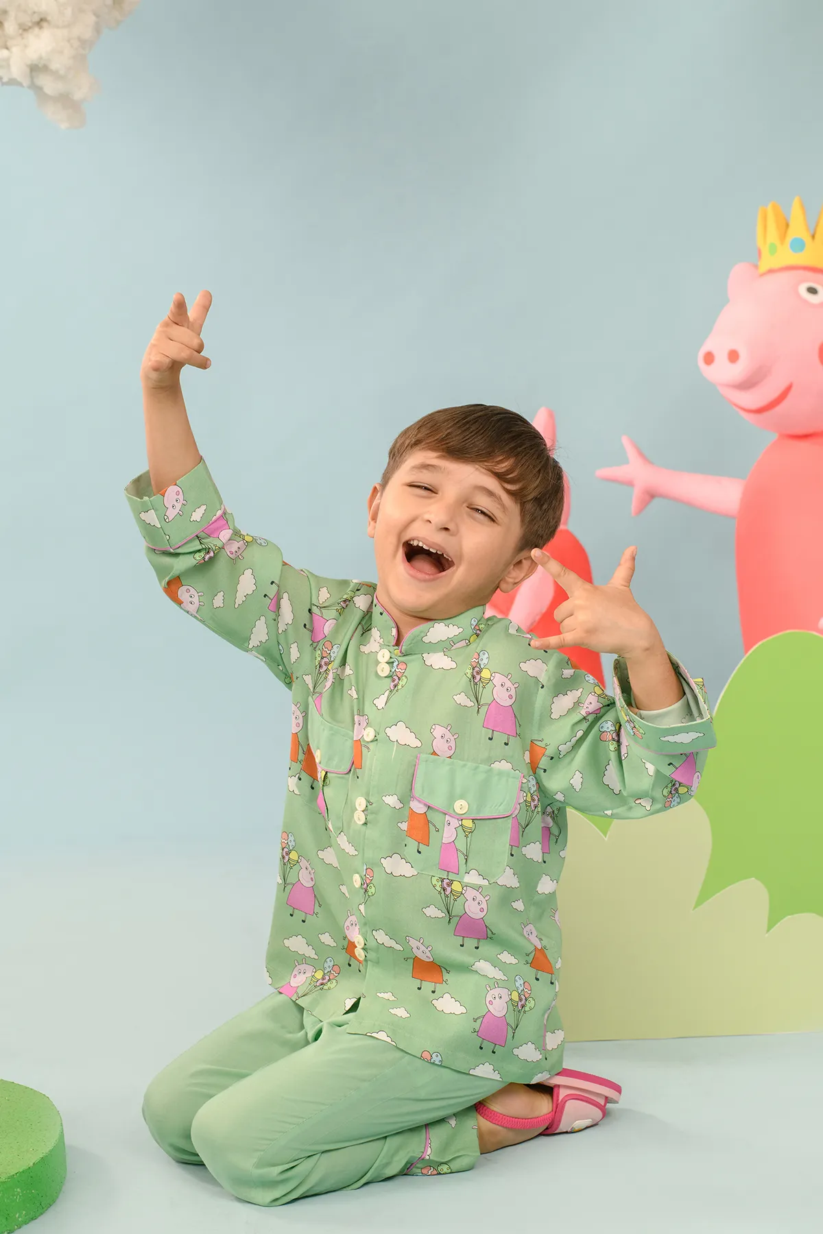 Merald- Peppa Pig Shirt & Pant Set For Boys