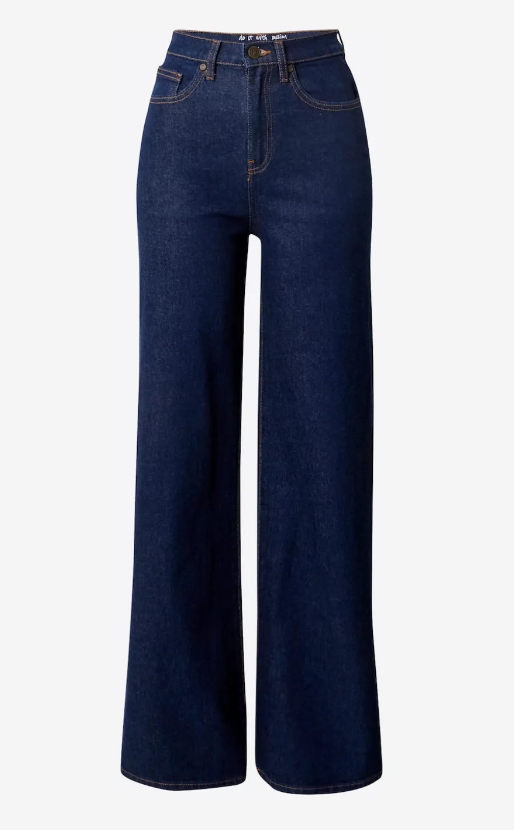 Midnight Blue Wide Leg High Rise Jeans