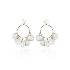 MOTHER OF PEARL CHARM EARRINGS