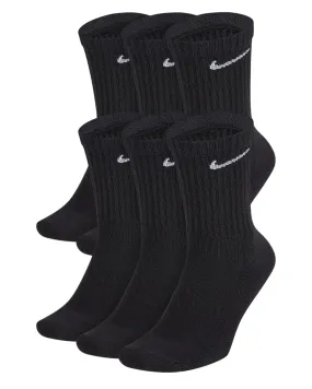 Nike Everyday Cushioned Training adult socks 6 pairs SX7666-010 black