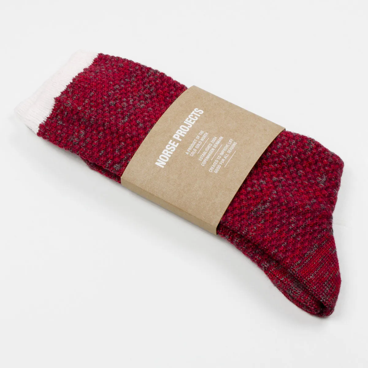 Norse Projects - Bjarki Blend Socks - Red Clay