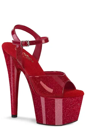 Pleaser USA Adore-709GP 7inch Pleasers - Ruby Glitter