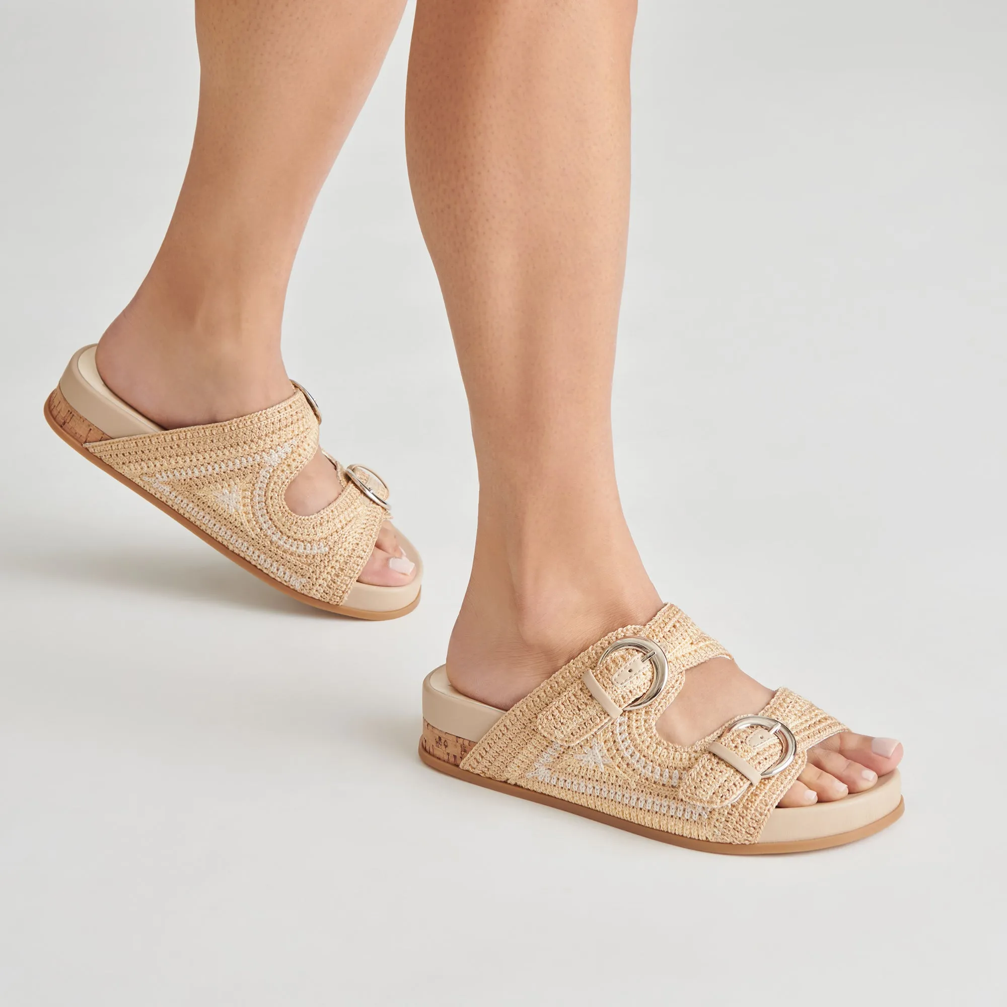 RALLI SANDALS NATURAL MULTI KNIT