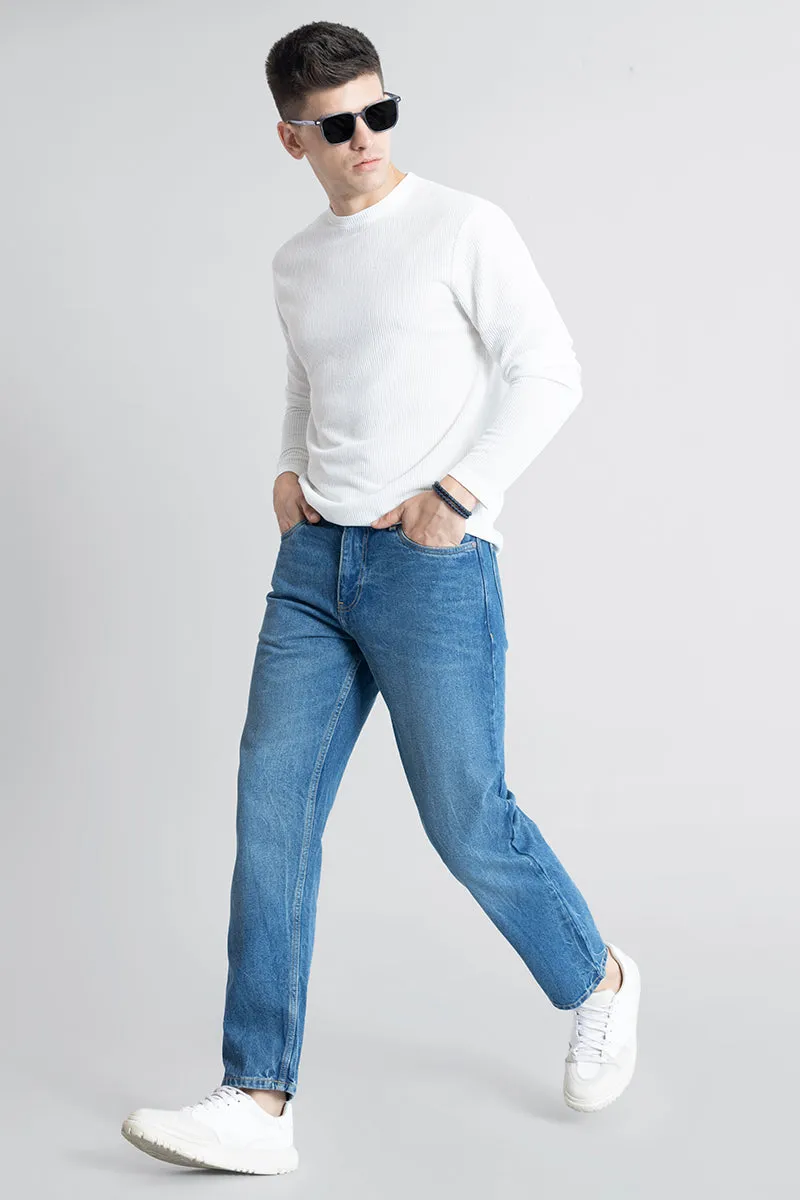 Refined Azure Blue Relaxed Fit Jeans