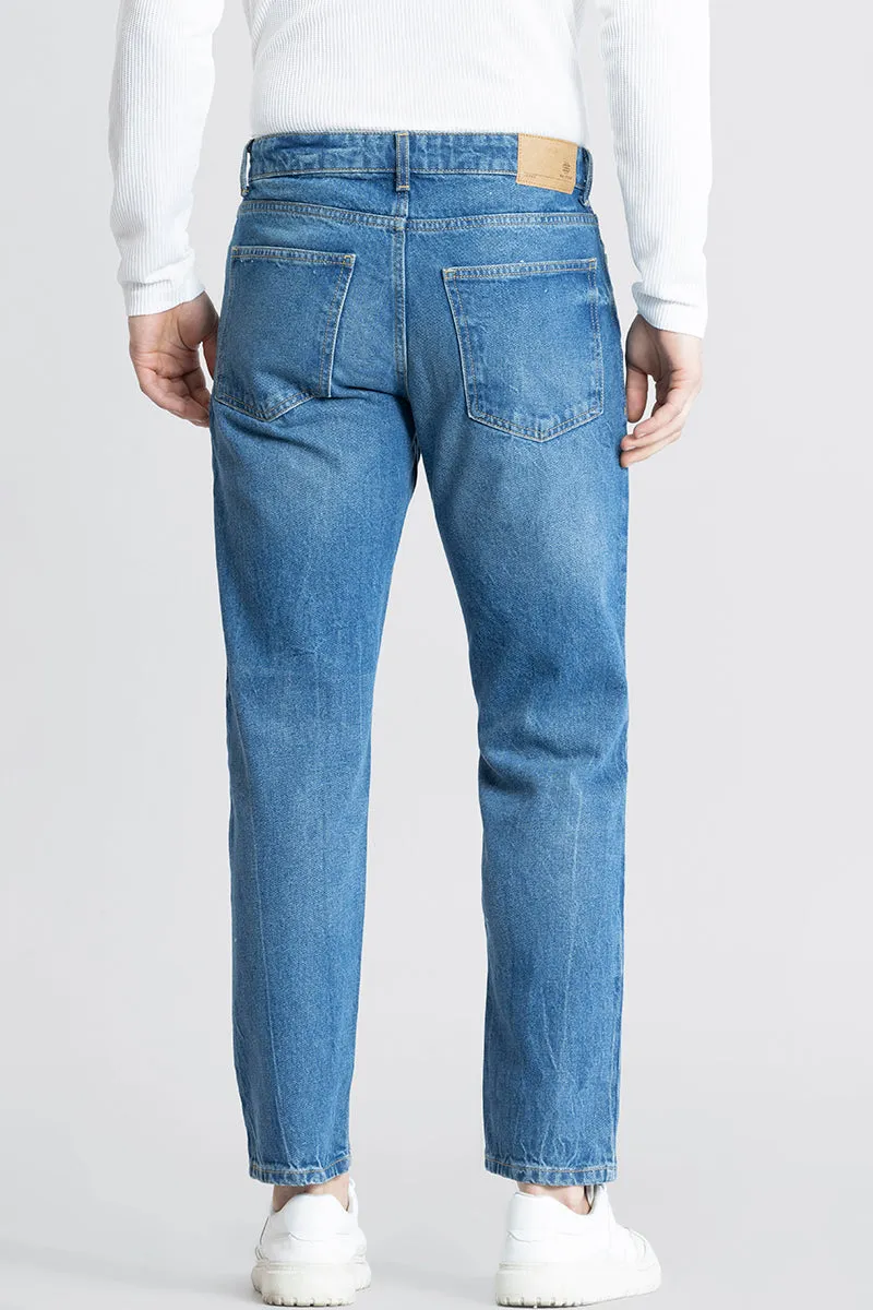 Refined Azure Blue Relaxed Fit Jeans